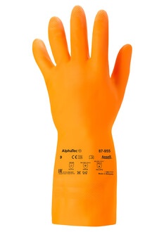 Chemikalienschutzhandschuh AlphaTec 87-955 Front Chemikalienschutzhandschuh AlphaTec 87-955 Front