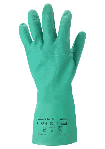 Chemikalienhandschuh AlphaTec Solvex 37-675 Front
