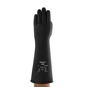 Chemikalienhandschuh AlphaTec 87-104 Latex Front