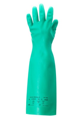 Chemikalienhandschuh AlphaTec Solvex 37-185 Front