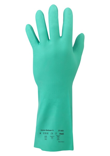 Chemikalienhandschuh AlphaTec Solvex 37-655 Front
