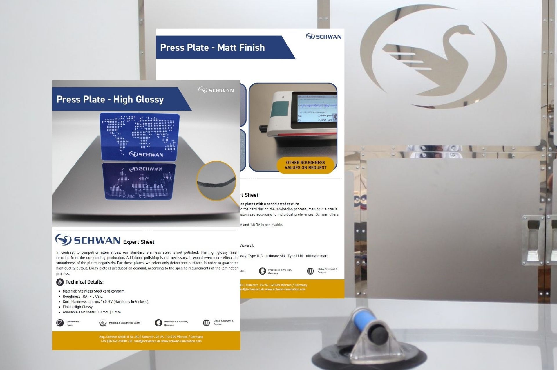 Picture of Flyer Schwan Glossy and matt plates